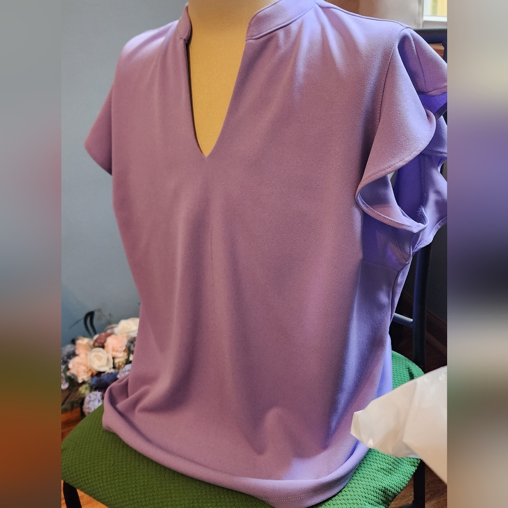 7th Ave Design Studio by New York & CO Purple Top